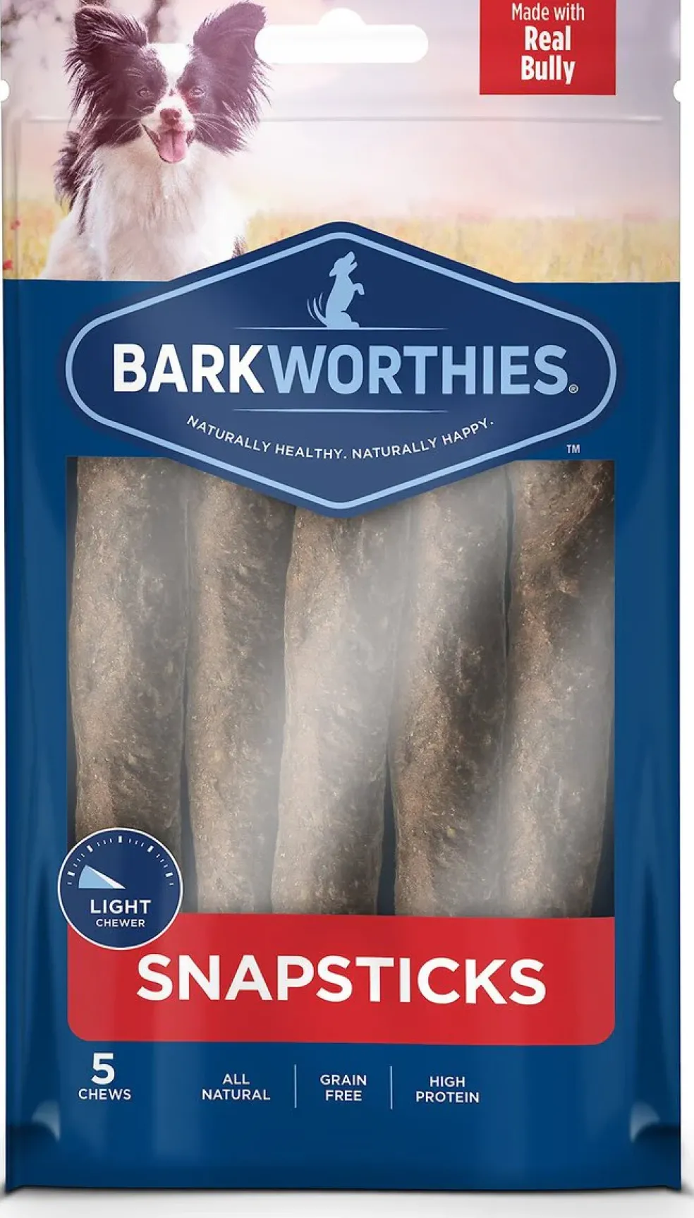 Barkworthies Bully Snapsticks 6" (5 chews)