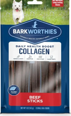 Barkworthies Collagen Beef Stick Chews for Dogs