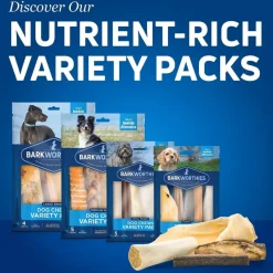 Barkworthies Medium Breed Variety Pack Dog Chews Treats for Dogs (5 chews)