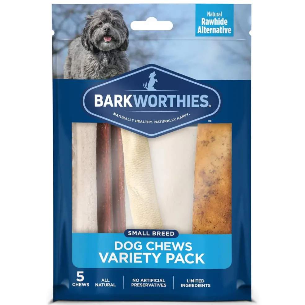 Barkworthies Small Breed Variety Pack Chews Treats For Dogs, 5 chews