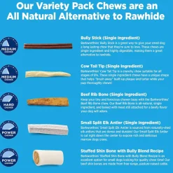 Barkworthies Small Breed Variety Pack Chews Treats For Dogs, 5 chews
