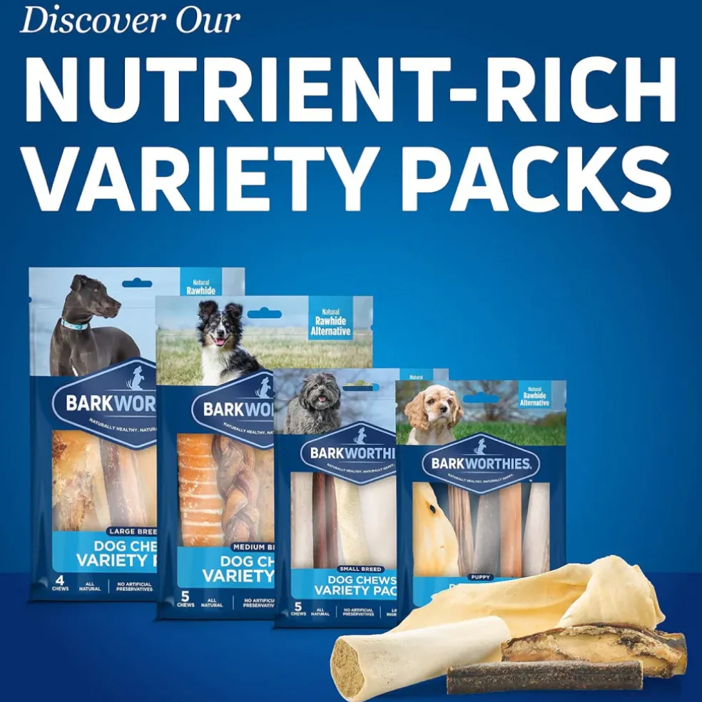 Barkworthies Small Breed Variety Pack Chews Treats For Dogs, 5 chews
