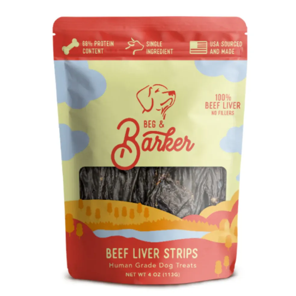 Beg & Barker Beef Liver Strip Dog Treats