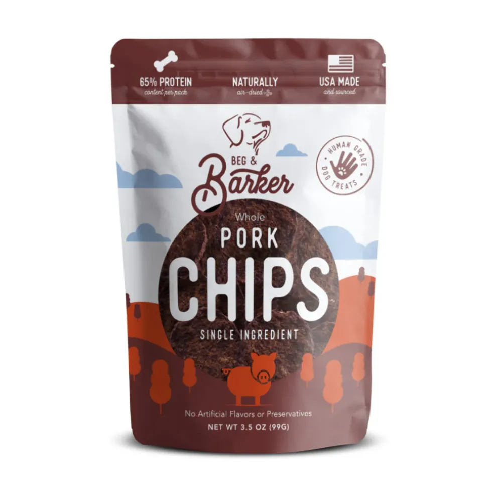 Beg & Barker Pork Heart Chips Dog Treats