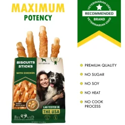 Beloved Pets Biscuits Sticks with Chicken Dog Treats, 10-oz