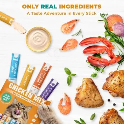 Beloved Pets Chicken Mix Creamy Lickable Treats Skin & Coat Care for Cats & Dogs, 20-count