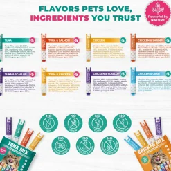 Beloved Pets Chicken & Tuna Mix Creamy Lickable Treats Dual Support for Cats & Dogs, 40-count