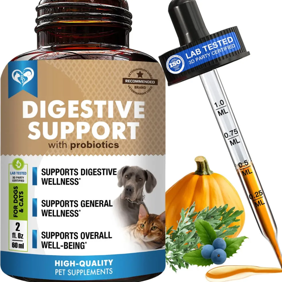Beloved Pets Digestive Support with Probiotics for Dogs & Cats, 2-oz