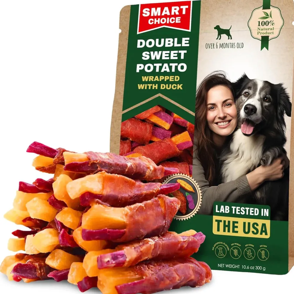Beloved Pets Double Sweet Potato Wrapped with Duck Dog Treats, 10.6-oz
