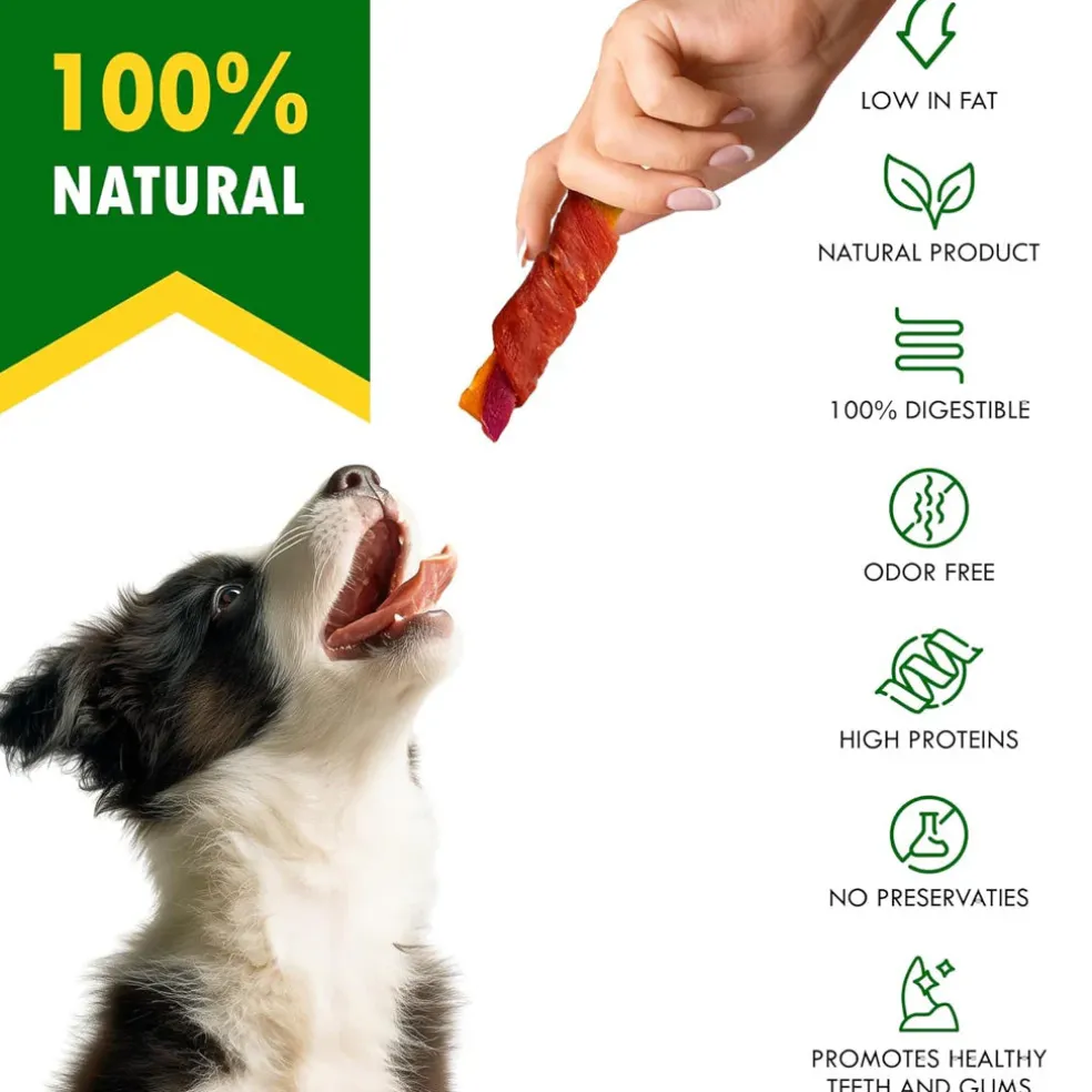 Beloved Pets Double Sweet Potato Wrapped with Duck Dog Treats, 10.6-oz