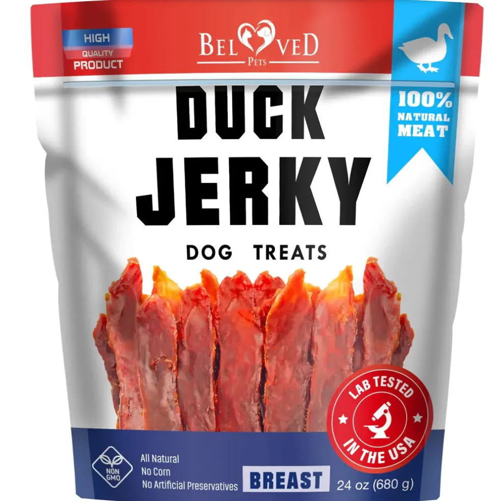 Beloved Pets Duck Jerky Breast Dog Treats, 1.5-lb