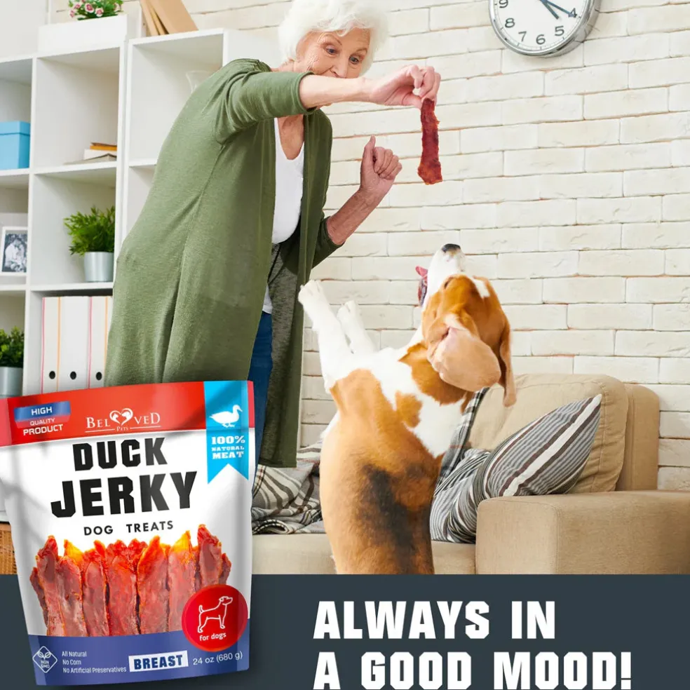 Beloved Pets Duck Jerky Breast Dog Treats, 1.5-lb