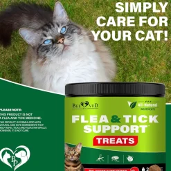 Beloved Pets Flea & Tick Prevention Support Salmon Flavor Treats for Cats, 10-oz
