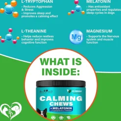Beloved Pets Melatonin Bacon Flavored Chews Calming Supplement for Dogs, 10-oz