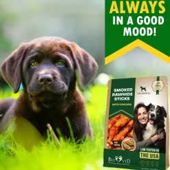 Beloved Pets Smoke Rawhide Sticks with Chicken Dog Chew Treats, 10.6-oz