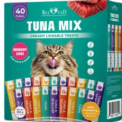 Beloved Pets Tuna Mix Creamy Lickable Treats Urinary Care for Cats & Dogs, 40-count