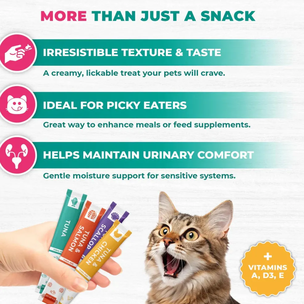 Beloved Pets Tuna Mix Creamy Lickable Treats Urinary Care for Cats & Dogs, 40-count