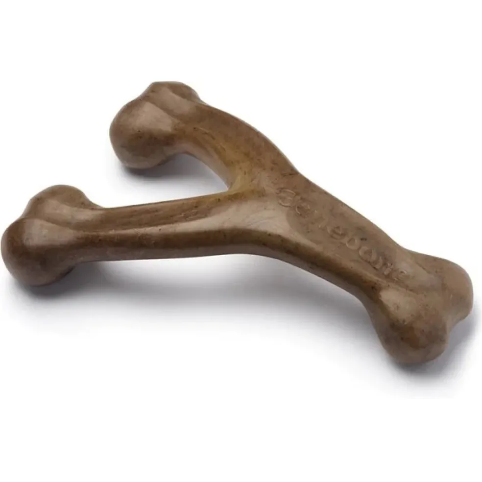 Benebone Bacon Flavor Wishbone Durable Chew Toy for Dogs