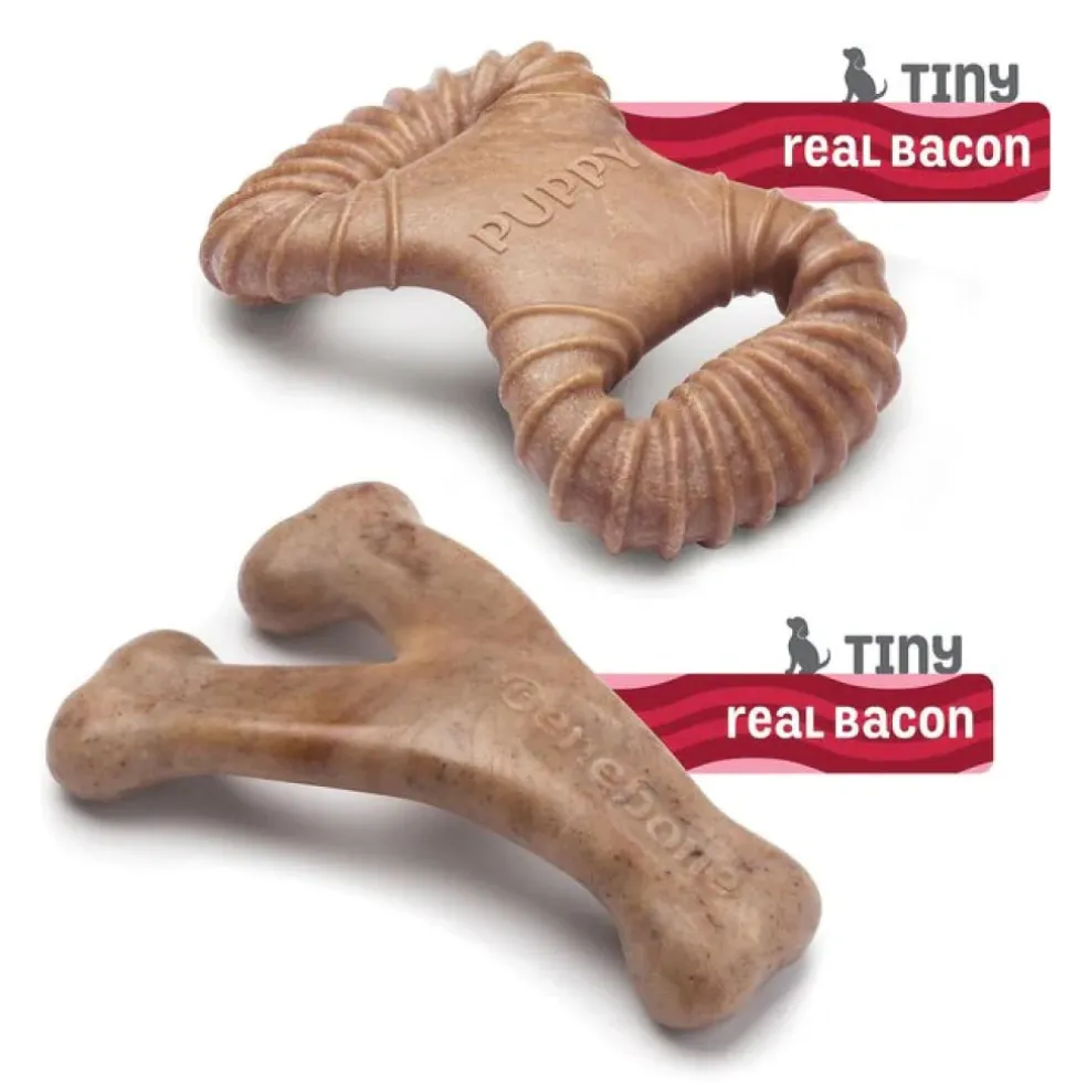 Benebone Puppy Pack Bacon Flavor Chew Toy for Puppies (2 chews)
