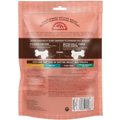 Better Belly Rawhide Triple Flavor Salmon (Venison & Lamb Kabob) Treats For Dog 18 pack