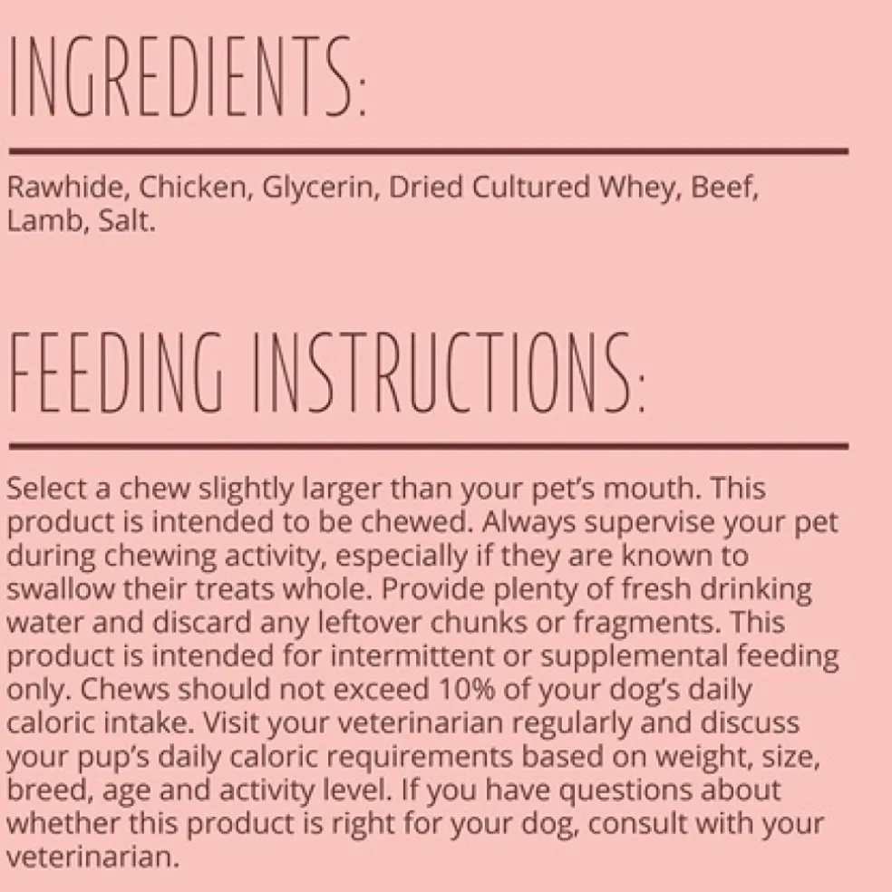 Better Belly Rawhide Triple Flavor Wings (Chicken, Sirloin & Lamb)- 10 pack