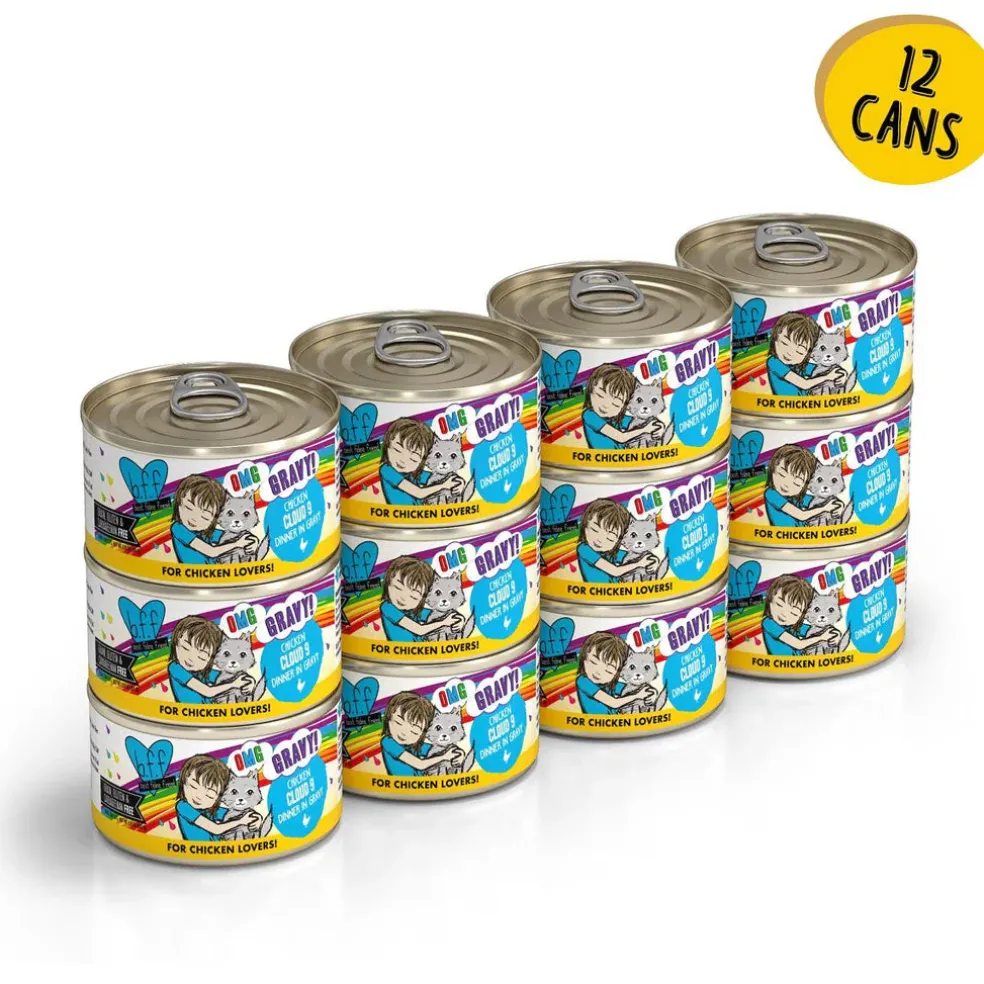 BFF OMG Cloud 9! Chicken in Gravy Minced Grain-Free Wet Cat Food, 2.8-oz can, case of 12