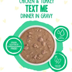 BFF OMG Text Me! Chicken & Turkey in Gravy Wet Cat Food Pouches, 2.8-oz pouch, 12 count