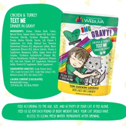 BFF OMG Text Me! Chicken & Turkey in Gravy Wet Cat Food Pouches, 2.8-oz pouch, 12 count