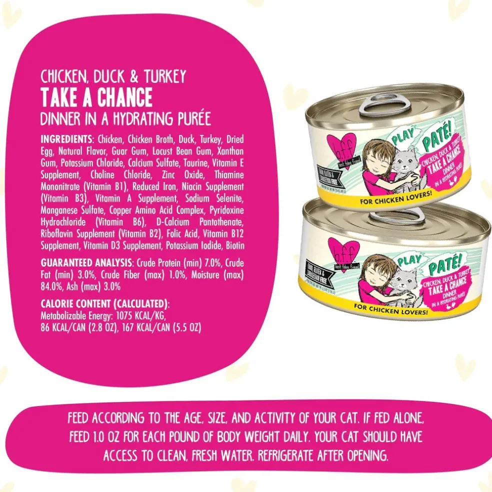 BFF Play Pate Lovers Chicken, Duck & Turkey Take a Chance Wet Cat Food