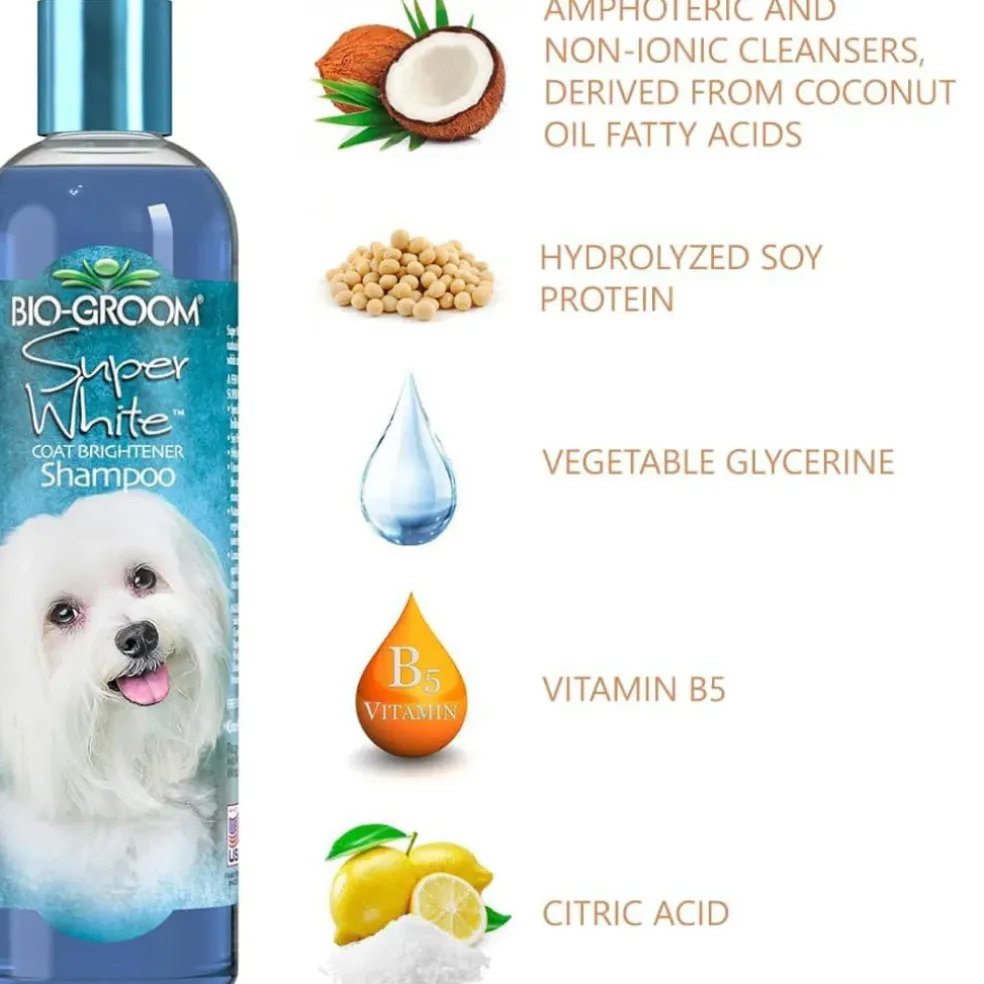 Bio Groom Super White Coat Brightening Shampoo For Dogs