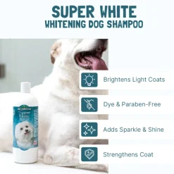 Bio Groom Super White Coat Brightening Shampoo For Dogs