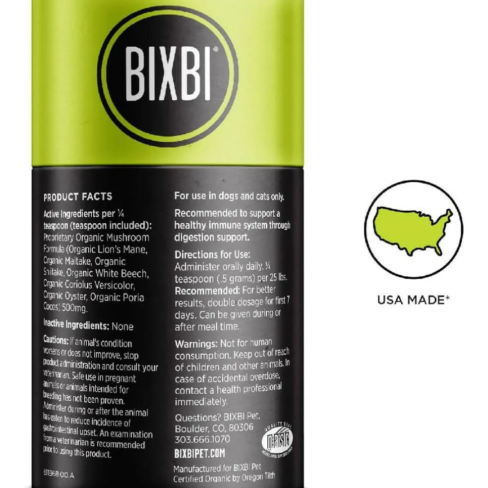 Bixbi Digestive Support Powdered Mushroom Supplement For Dogs & Cats (60 g)