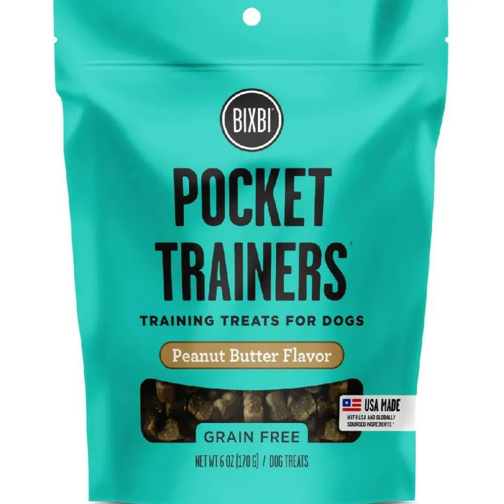Bixbi Pocket Trainers Grain-Free Peanut Butter Treats for Dogs (6 oz)