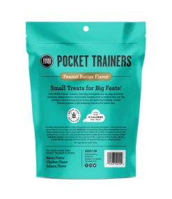 BIXBI Pocket Trainers Peanut Butter Dog Treats, 6-oz