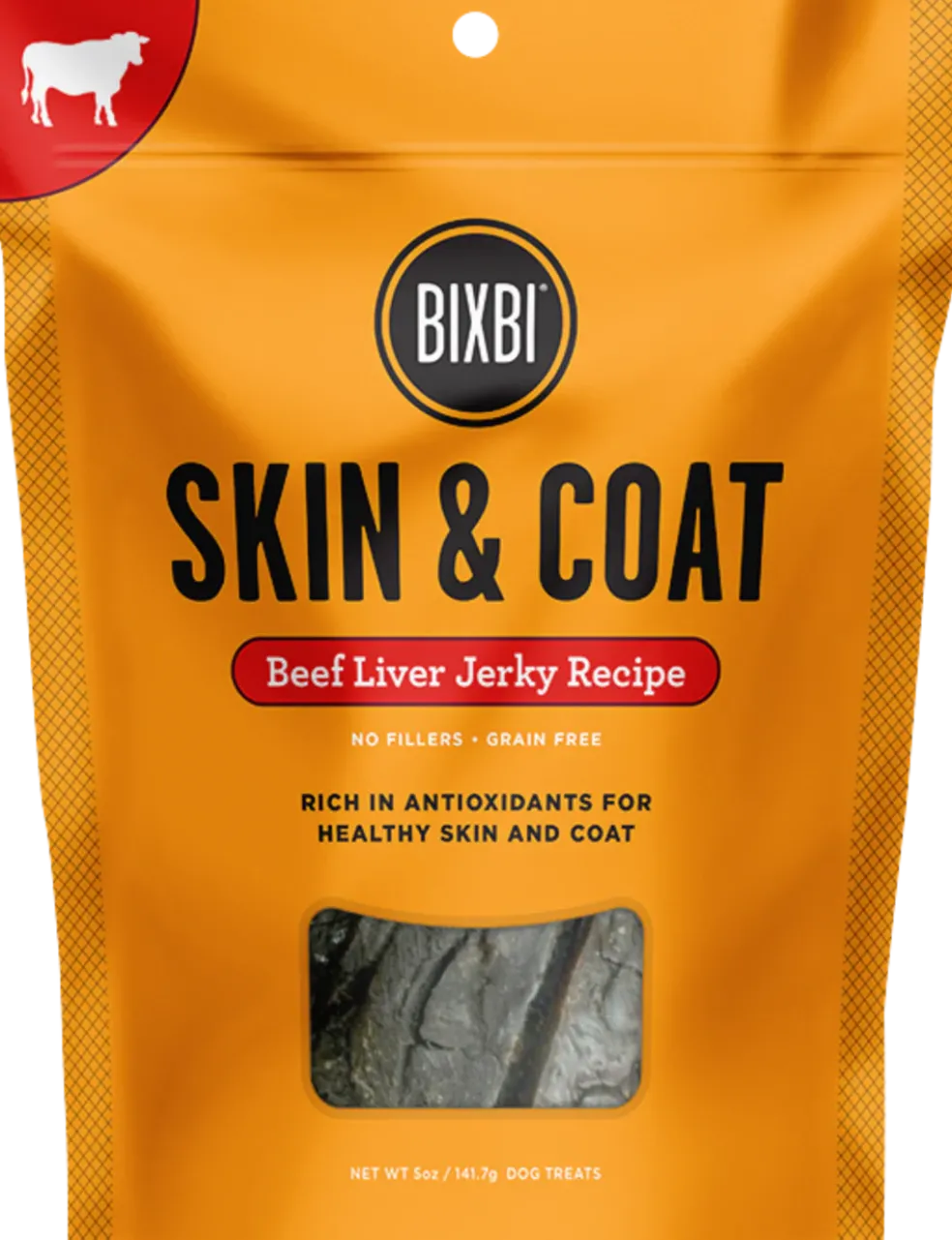 Bixbi Skin & Coat Beef Lung Dog Treats