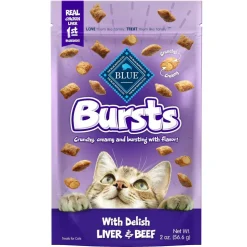 Blue Buffalo Bursts Crunch & Creamy Delish Liver & Beef Treats For Cat (2 oz)