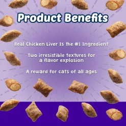 Blue Buffalo Bursts Crunch & Creamy Delish Liver & Beef Treats For Cat (2 oz)