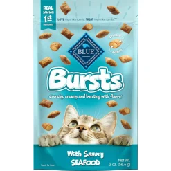 Blue Buffalo Bursts Crunch & Creamy Savory Seafood Treats For Cats (2 oz)