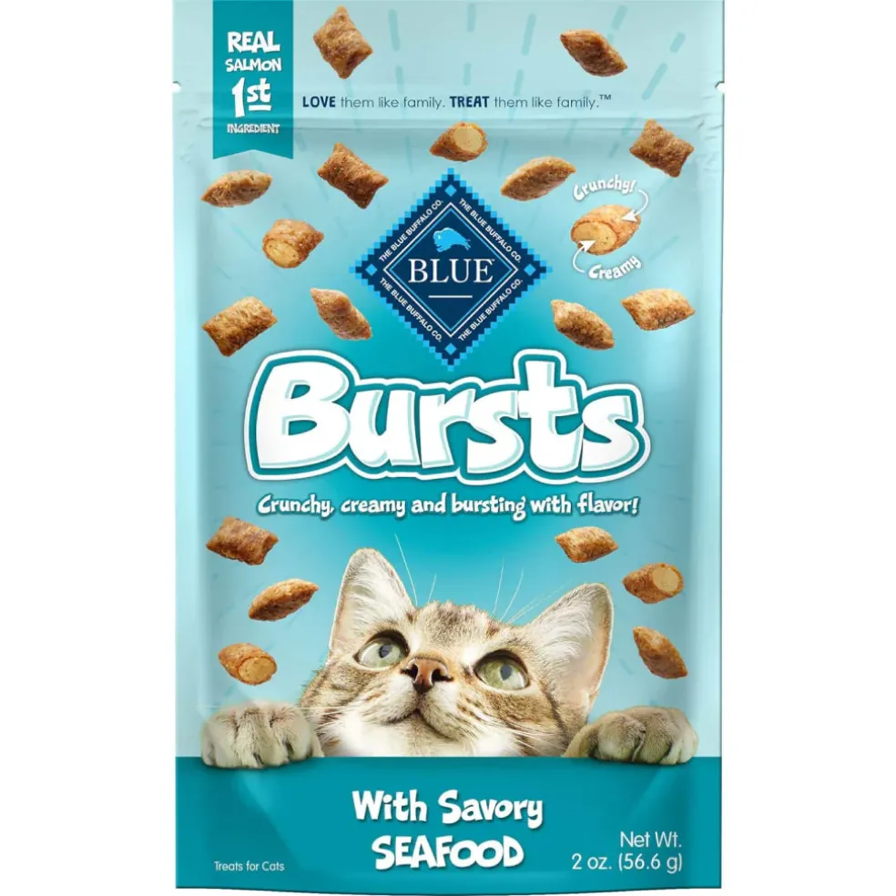 Blue Buffalo Bursts Crunch & Creamy Savory Seafood Treats For Cats (2 oz)