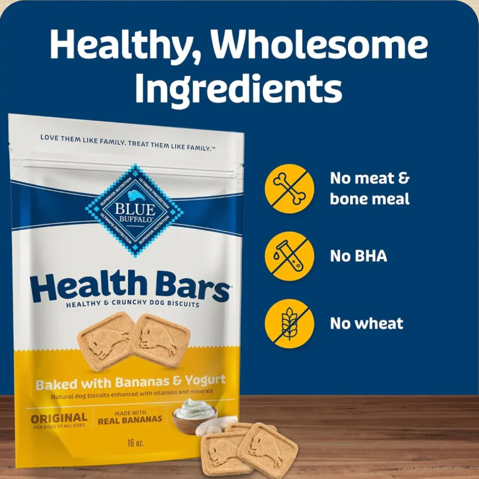 Blue Buffalo Health Bars Banana & Yogurt Biscuits for Dogs (16 oz)
