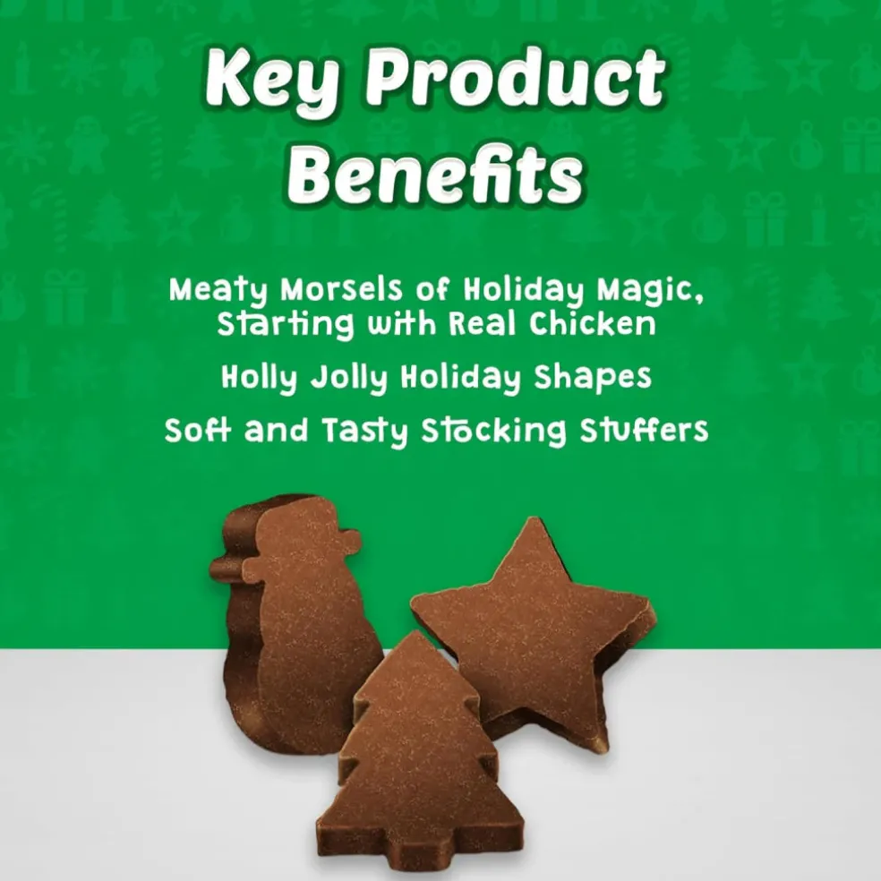 Blue Buffalo Santa Snacks Tasty Chicken Recipes Soft Treats For Dogs (4.5 oz)