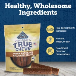 Blue Buffalo True Chews Pork & Chicken Sausage Recipe Treats For Dog (14 oz)