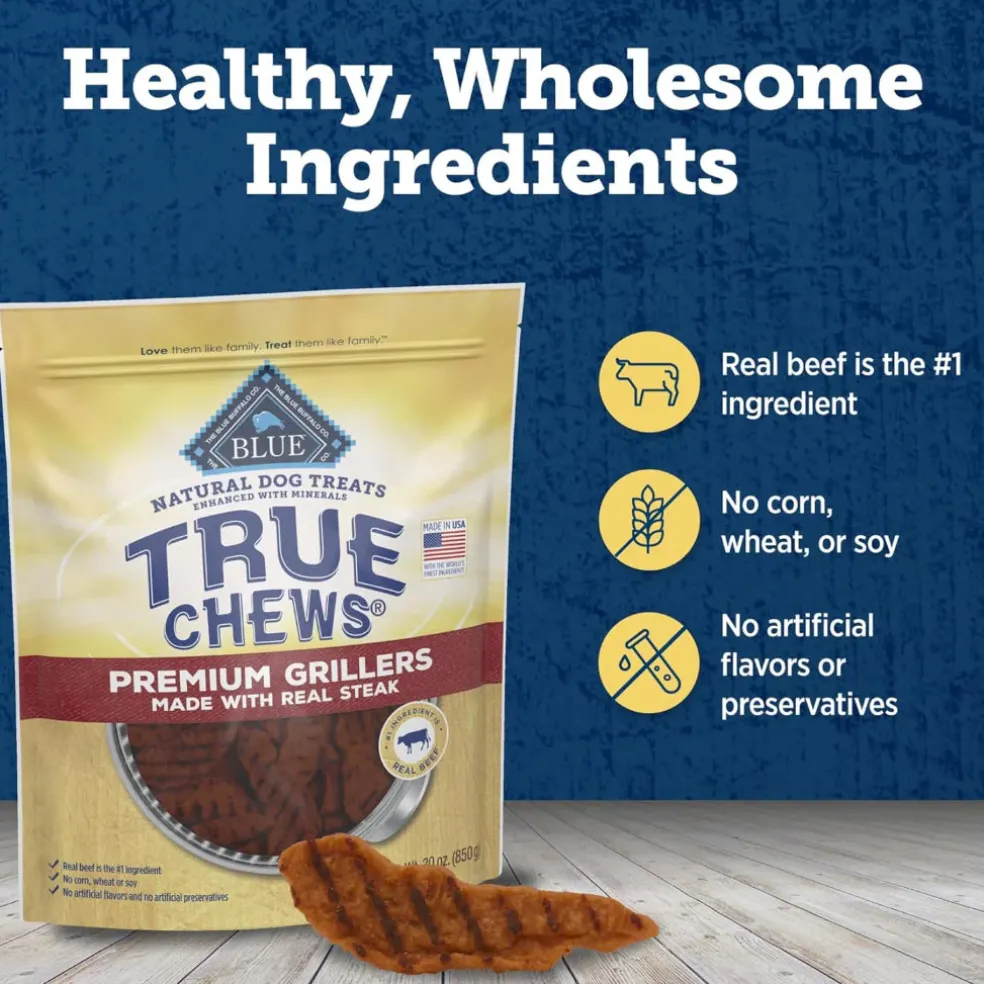 Blue Buffalo True Chews Premium Grillers Steak Dog Treats