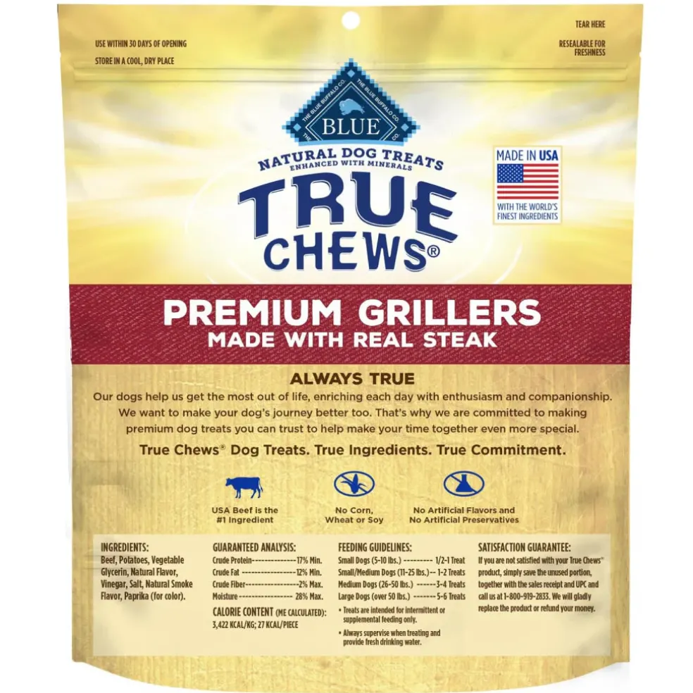 Blue Buffalo True Chews Premium Grillers Steak Dog Treats