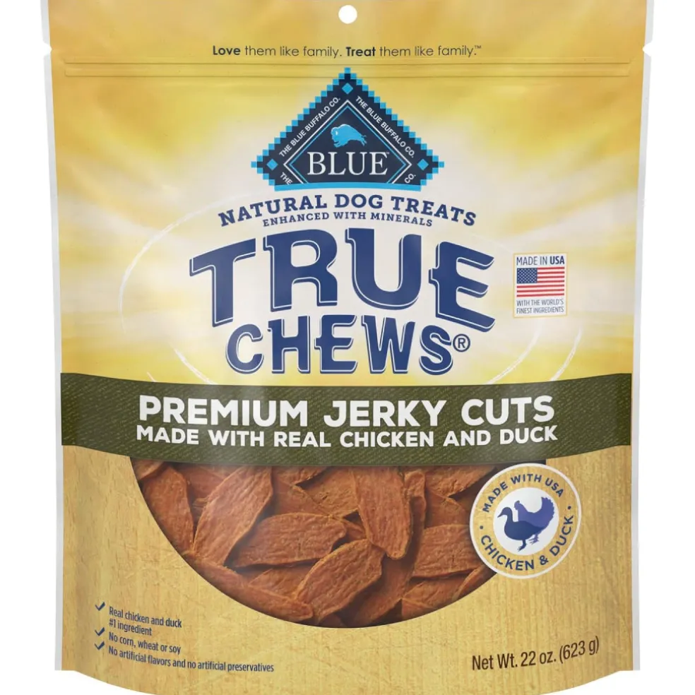 Blue Buffalo True Chews Premium Jerky Cuts Chicken & Duck Jerky Treats For Dogs (22 oz)