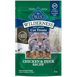 Blue Buffalo Wilderness Chicken & Duck Moist Treats For Cats (2 oz)