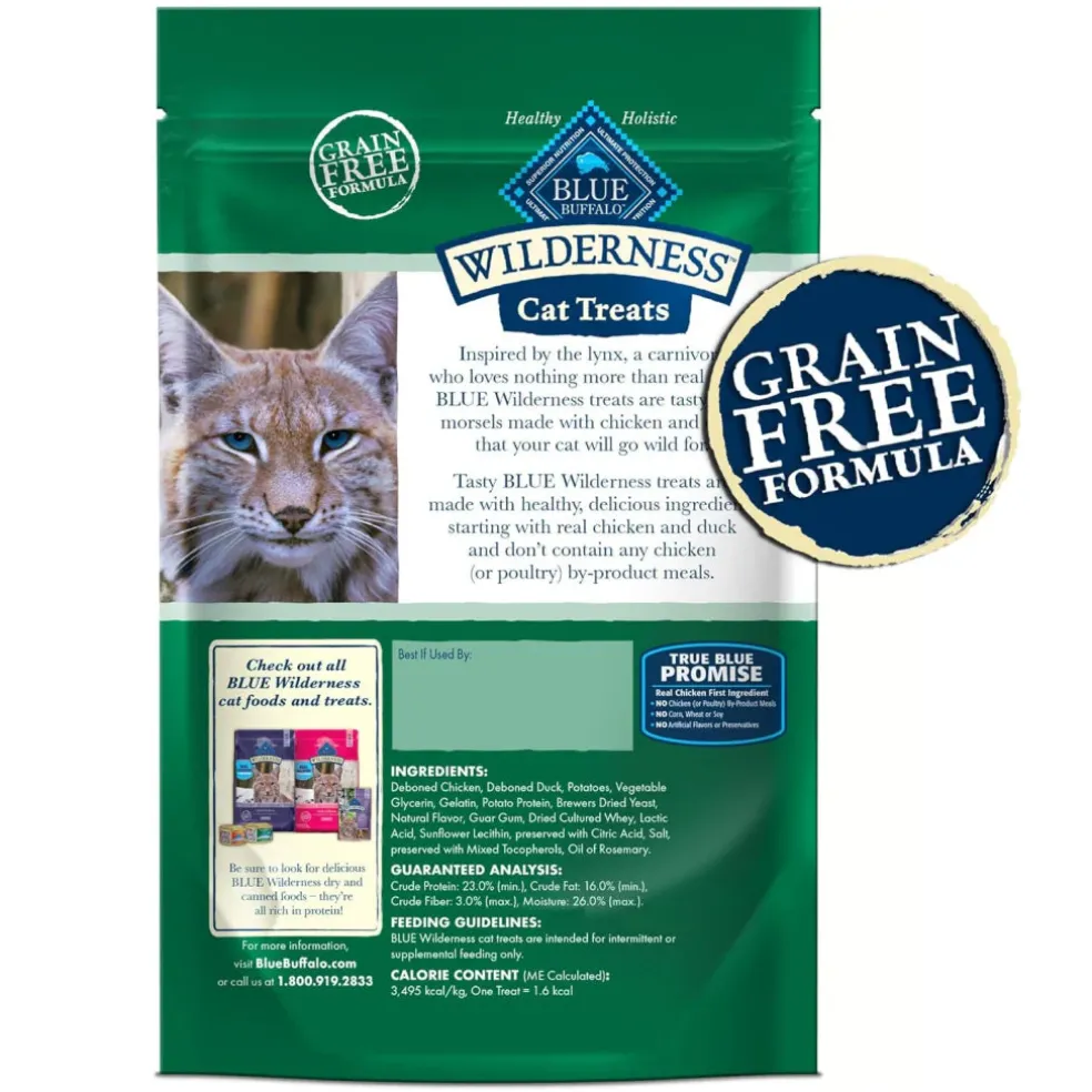 Blue Buffalo Wilderness Chicken & Duck Moist Treats For Cats (2 oz)