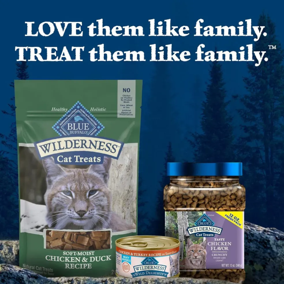 Blue Buffalo Wilderness Chicken & Duck Moist Treats For Cats (2 oz)