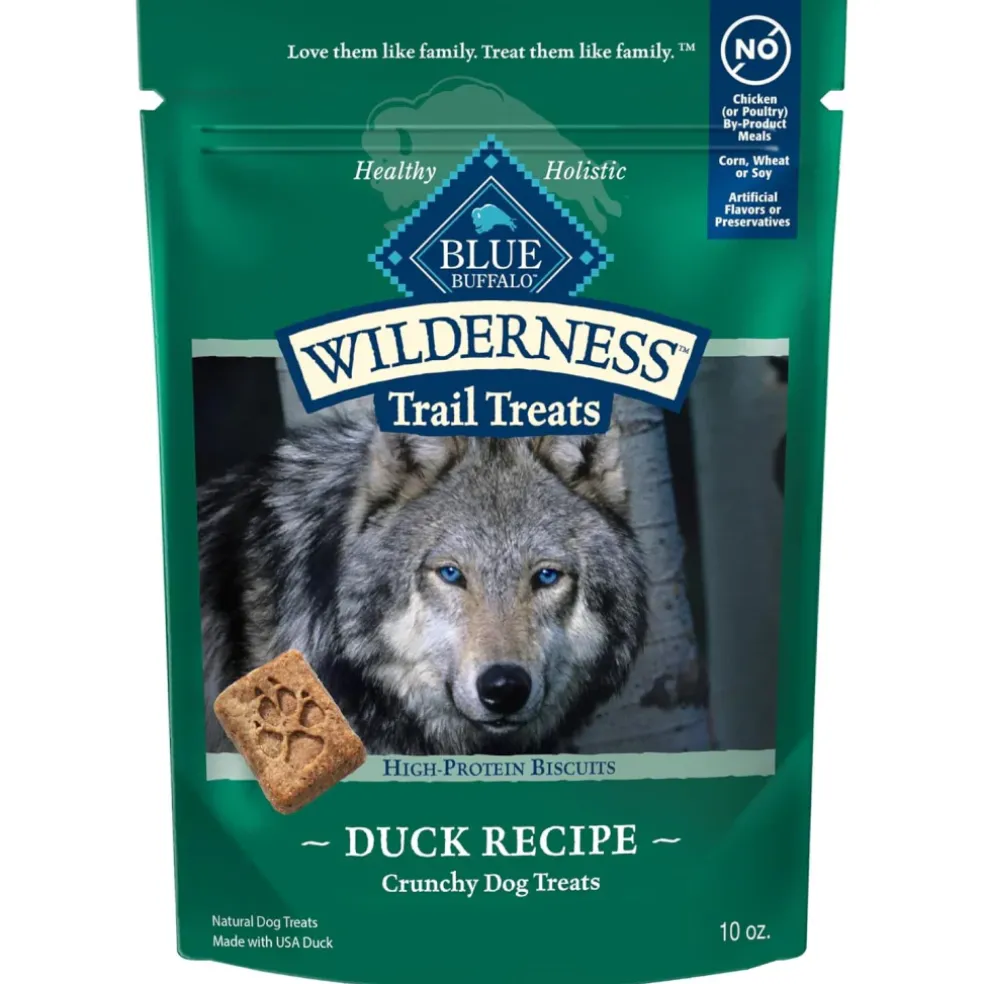 Blue Buffalo Wilderness Trail Treats Duck Biscuits for Dogs (10 oz)