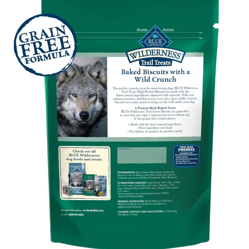 Blue Buffalo Wilderness Trail Treats Duck Biscuits for Dogs (10 oz)